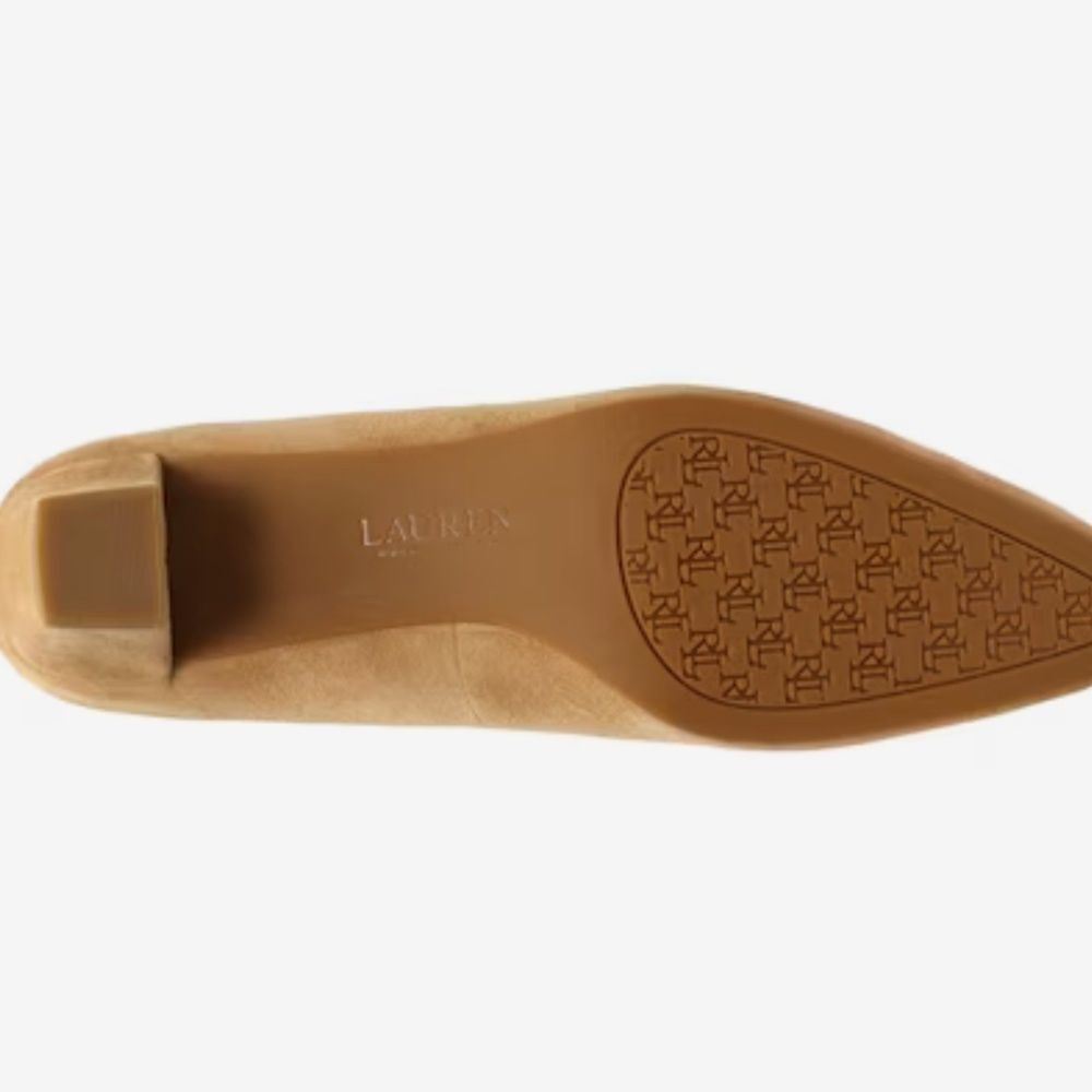 Lauren Ralph Lauren Whitney Brown Suede Leather Pump SZ US 11B NWOT Comfort Glam - Picture 12 of 12